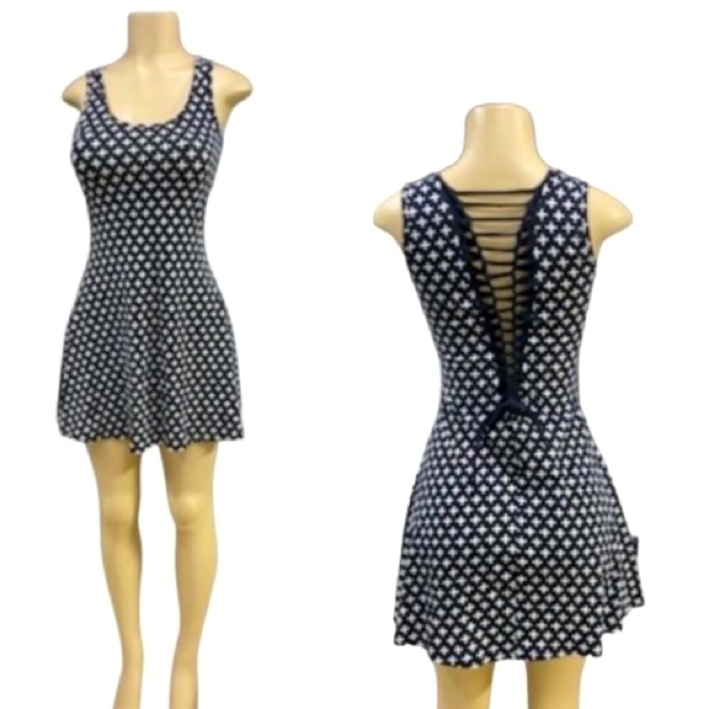 Material Girl black flare dress size S